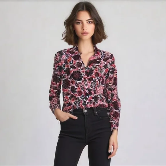 Tommy Hilfiger Floral Blouse Sz S - Picture 1 of 6